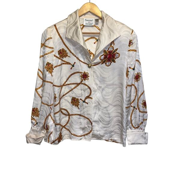 Francesca Of Damon Womens Size 12  Silk Button up - Picture 1 of 8